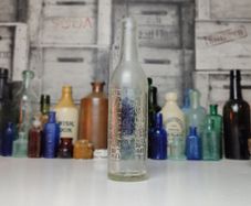 254 - Vintage Clear Glass Beamish Bandon Collectible Decorative Mineral Water Bottle
