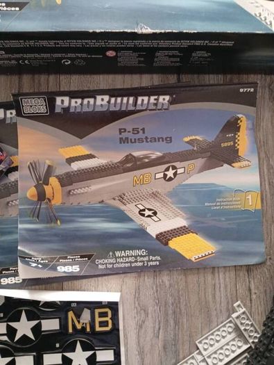 Mega Bloks ProBuilder P-51 Mustang (Set 9772) - Rare Vintage / Lego