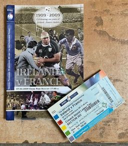 2009 Ireland v France - Six Nations Championship Programme & Match Ticket