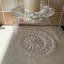 Waterford Crystal Glass Bethany Round Candle Holder & Rosslare 8" Plate Image 2