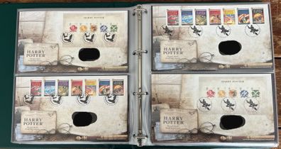 Collection of  78 UK First Day Cover stamps 2007 to 2009 in album