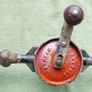Vintage Stanley Red Rusty Hand Drill Image 9