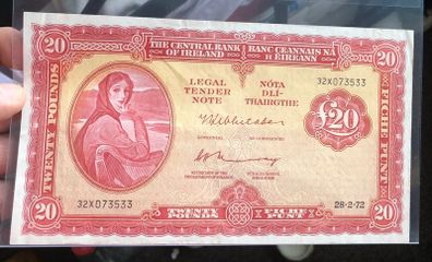 Irish twenty pound Lavery note