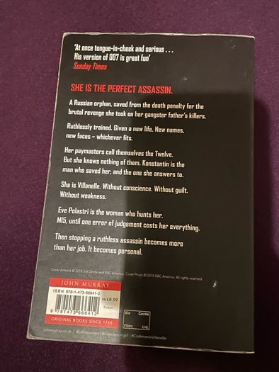 Killing eve book codename villanellle