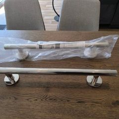 Stainless steel towel/grab rail