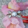 Antique Diamond Cluster Solitaire Ring - Platinum Image 2