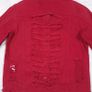 Boohoo Red Distressed Ripped Long Sleeve Denim Jacket 10UK/38EU Image 2