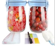 Brand New ZHOOGE set of 2 preserving Glass jars, 1000ML