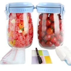 Brand New ZHOOGE set of 2 preserving Glass jars, 1000ML