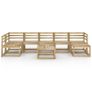 8 Piece Garden Lounge Set Green Impregnated Pinewood Image 2