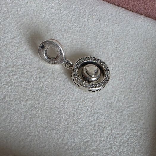 Pandora spinning signature dangle charm perfect condition fully hallmarked