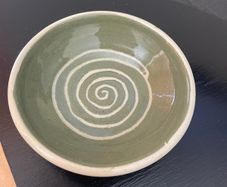Vintage Small green ceramic dish MADE IN IRELAND