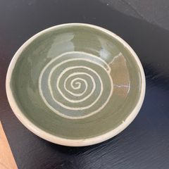 Vintage Small green ceramic dish MADE IN IRELAND