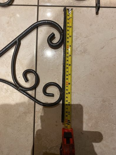 Cast iron hanging baskets hooks