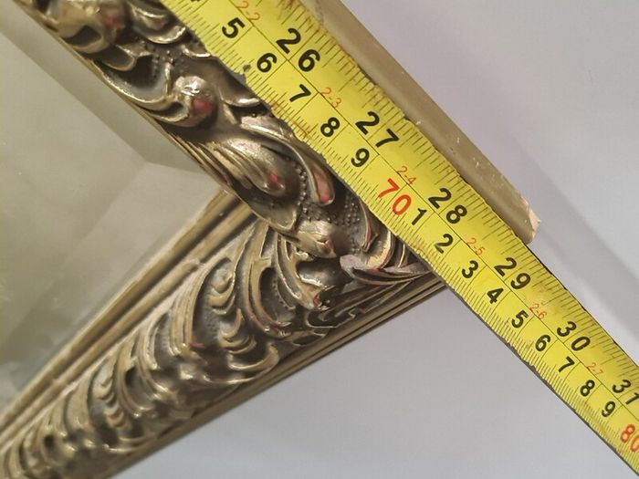Large Gold Ornate Wall Mirror Approx. 106cm x 71cm Storage Clearance