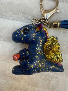 TY Beanie Boos Mini Boo Figures Series 3 SAFFIRE the Blue Dragon (approx. 2 inch) Used Please see photos