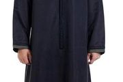 Brand New Xingsiyue Muslim Kaftan for Men - Islamic Arabic Robes Long Sleeve Loose Ethnic Clothing Dubai Middle East Jubba Thobe