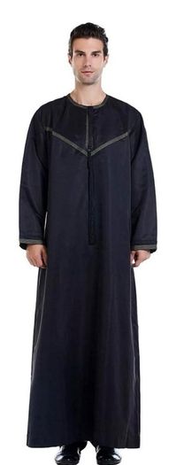 Brand New Xingsiyue Muslim Kaftan for Men - Islamic Arabic Robes Long Sleeve Loose Ethnic Clothing Dubai Middle East Jubba Thobe