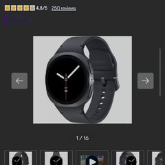 SAMSUNG Galaxy Watch8 BT with Bixby - Graphite, 40 mm