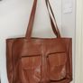 Handmade Brown Leather shoulder bag Image 5