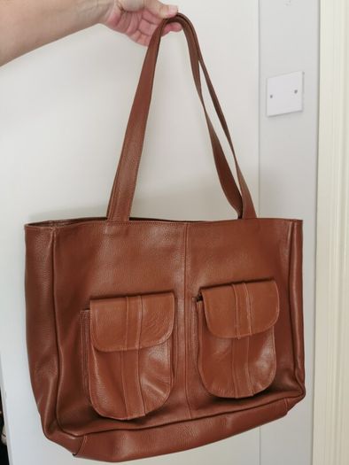 Handmade Brown Leather shoulder bag