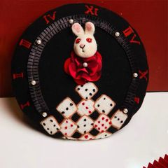 Alice in Wonderland Style Handmade Wool Beret