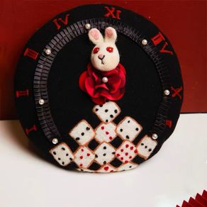 Alice in Wonderland Style Handmade Wool Beret