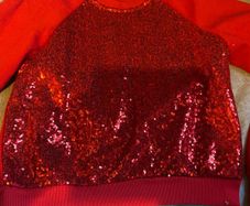 NEW red girls sequin jumper
