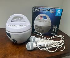 iDance Karaoke Party Ball with Disco Lights + 2 Mics