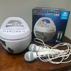 iDance Karaoke Party Ball with Disco Lights + 2 Mics