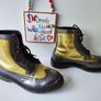Dr Martens Harrie brogue 1460 gold silver 8 eye boots UK6.5 EU40 US8.5 Image 3