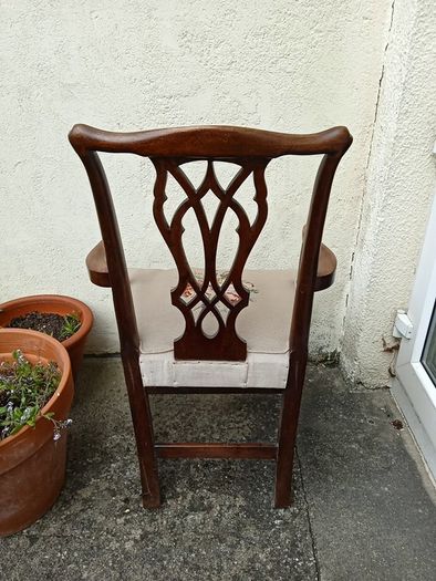 Antique Chippendale style carvery chair.
