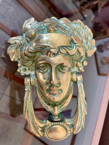Early 20th Century Brass Athena Door Knocker
