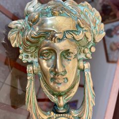 Early 20th Century Brass Athena Door Knocker