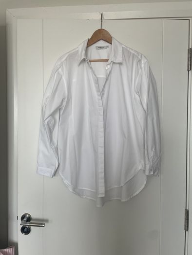 MSCH Crisp White Cotton Ladies Shirt size M/L