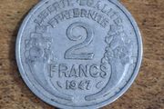 France 1947, 2 Francs Coin - free standard postage