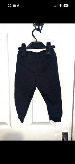 H&M black tracksuit bottoms 18-24 months