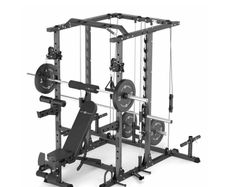 Multy Gym Cross with Smith Bar Machine, Bench,