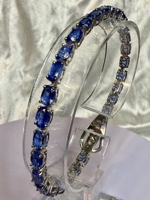 Natural Kashmir Kyanite Tennis Line Bracelet