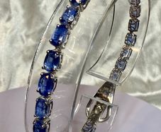 Natural Kashmir Kyanite Tennis Line Bracelet