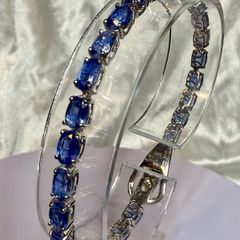 Natural Kashmir Kyanite Tennis Line Bracelet