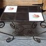 Vintage Wrought Iron Coffee Table / Garden Plant Stand Image 4