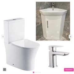 Corner Vanity Unit And Toilet Bundle