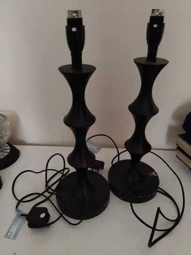 2 Mahogany lamps