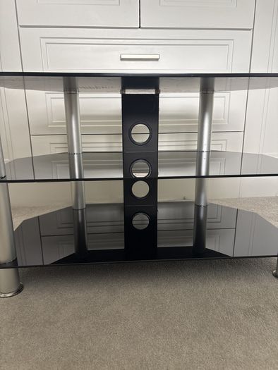 Glass tv stand