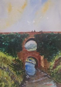 spectacle bridge lisdoonvarna  watercolour