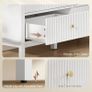 Fluted Dresser, 6 Drawer Chest of Drawers for Bedroom, Living Room, Hallway, Closet, White Image 7