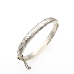 925 Vintage Sterling Silver Bangle, Birmingham 1973