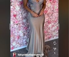Debs dress champagne size 6-8