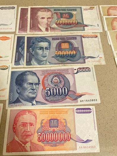 Yugoslavia 42 Banknotes lot